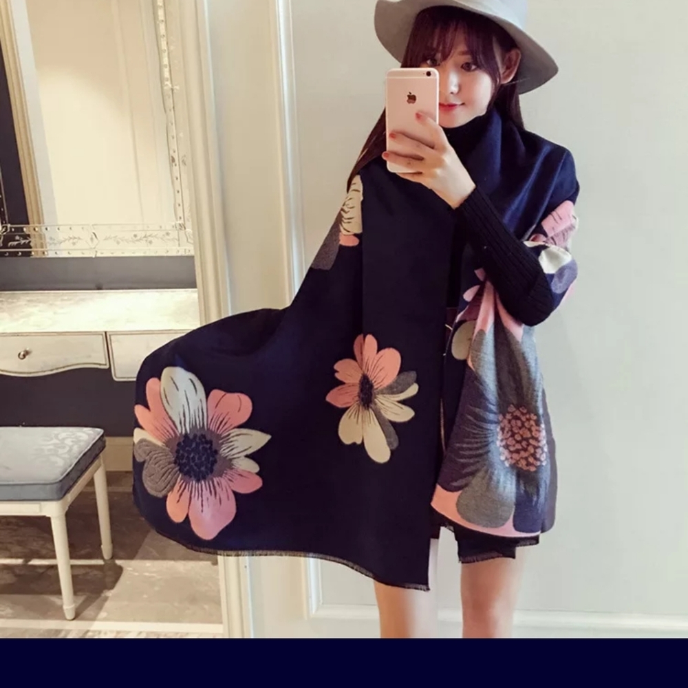 Beautiful Double Sided Warm Cashmere Scarf
